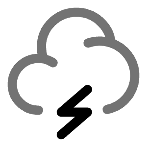 Cloud Bolt Minimalistic Icon from Solar Line Duotone Set
