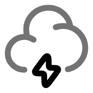 Cloud Bolt Icon from Solar Line Duotone Set