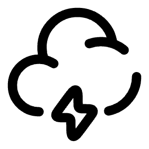 Cloud Bolt Icon from Solar Broken Set