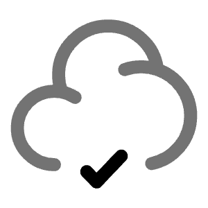 Cloud Check Icon from Solar Line Duotone Set