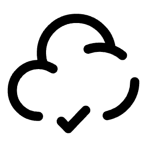 Cloud Check Icon from Solar Broken Set