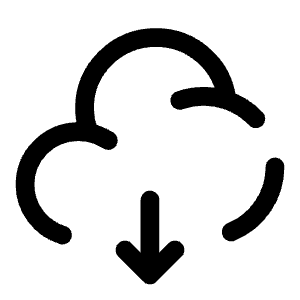 Cloud Download Icon from Solar Broken Set