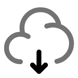 Cloud Download Icon from Solar Line Duotone Set