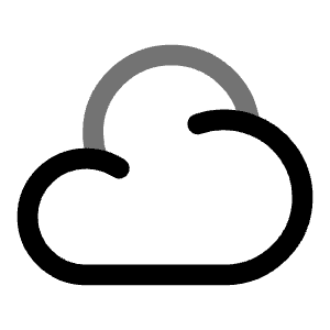 Cloud Icon from Solar Line Duotone Set