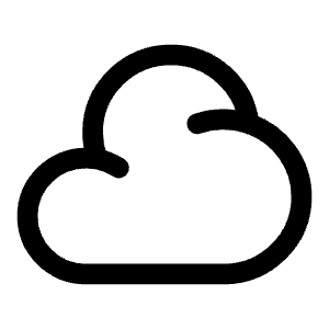 Cloud Icon from Solar Linear Set