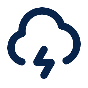 Cloud Lightning Line Icon from Mingcute Line Set