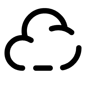 Cloud Minus Icon from Solar Broken Set