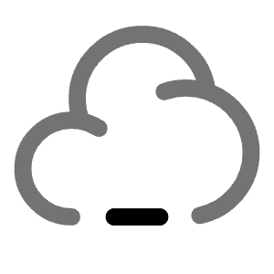 Cloud Minus Icon from Solar Line Duotone Set