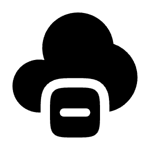 Cloud Minus Icon from Solar Bold Set
