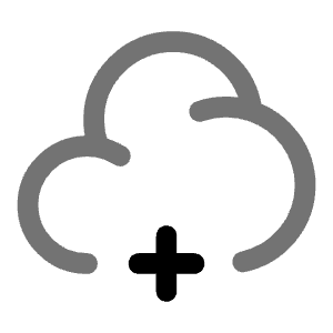 Cloud Plus Icon from Solar Line Duotone Set