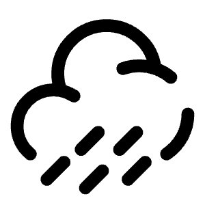 Cloud Rain Icon from Solar Broken Set