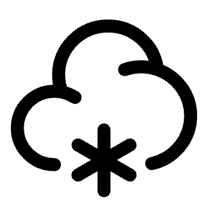 Cloud Snowfall Icon from Solar Linear Set