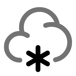 Cloud Snowfall Icon from Solar Line Duotone Set