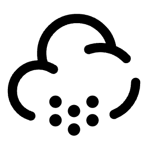 Cloud Snowfall Minimalistic Icon from Solar Broken Set