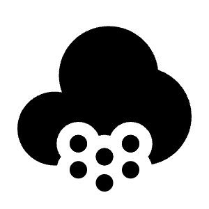 Cloud Snowfall Minimalistic Icon from Solar Bold Set