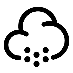 Cloud Snowfall Minimalistic Icon from Solar Linear Set