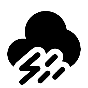 Cloud Storm Icon from Solar Bold Set