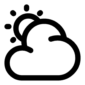 Cloud Sun 2 Icon from Solar Linear Set