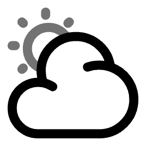 Cloud Sun 3 Icon from Solar Line Duotone Set