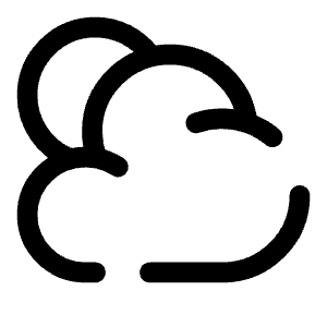 Cloud Sun Icon from Solar Broken Set