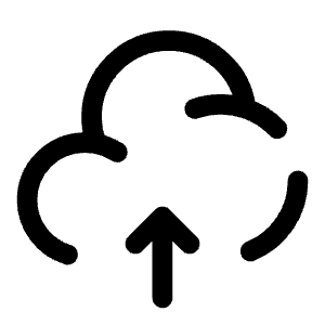 Cloud Upload Icon from Solar Broken Set