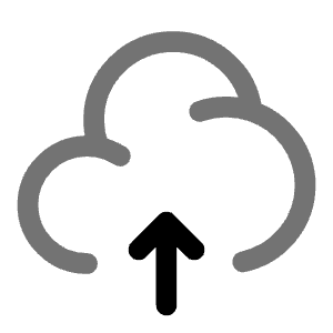 Cloud Upload Icon from Solar Line Duotone Set