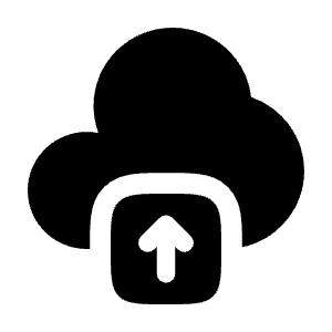 Cloud Upload Icon from Solar Bold Set