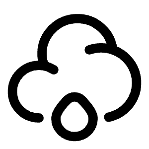 Cloud Waterdrop Icon from Solar Linear Set