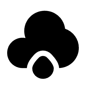 Cloud Waterdrop Icon from Solar Bold Set