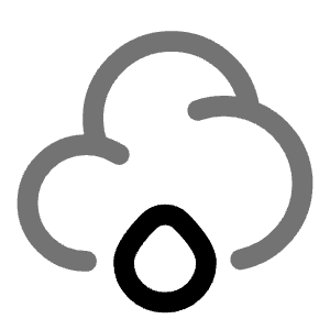Cloud Waterdrop Icon from Solar Line Duotone Set