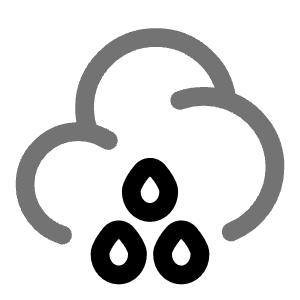 Cloud Waterdrops Icon from Solar Line Duotone Set
