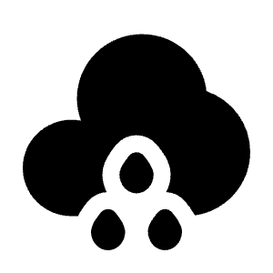 Cloud Waterdrops Icon from Solar Bold Set