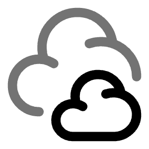Clouds Icon from Solar Line Duotone Set