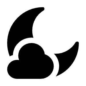 Cloudy Moon Icon from Solar Bold Set