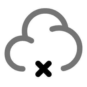 Clound Cross Icon from Solar Line Duotone Set