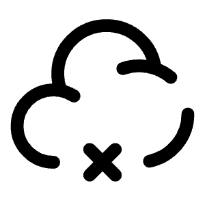 Clound Cross Icon from Solar Broken Set