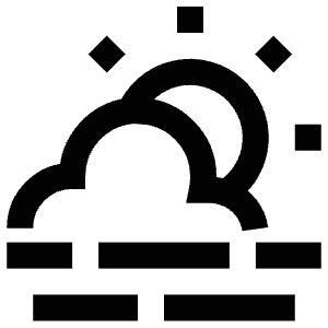 Day Cloudy Icon from Atlas Line Set