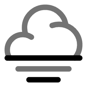 Fog Icon from Solar Line Duotone Set