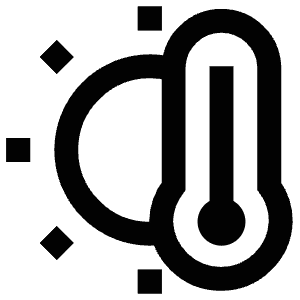 Hot Temperature Icon from Atlas Line Set