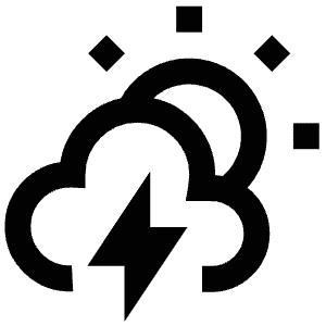 Lightening Day Icon from Atlas Line Set