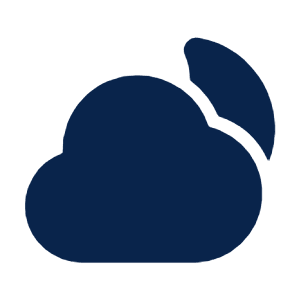 Moon Cloudy Fill Icon from Mingcute Fill Set