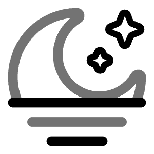 Moon Fog Icon from Solar Line Duotone Set