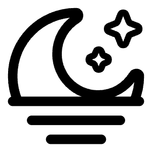 Moon Fog Icon from Solar Linear Set