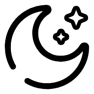 Moon Stars Icon from Solar Broken Set