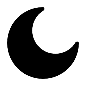 Moon Icon from Solar Bold Set