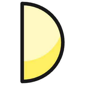 Night Moon Half 1 Icon from Ultimate Colors - Free Set