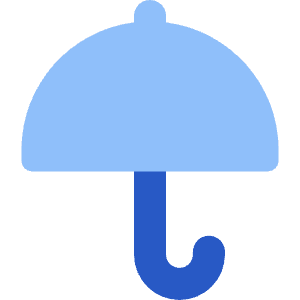 Open Umbrella Icon from Core Flat Set