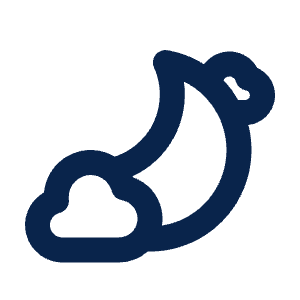 Partly Cloud Night Line Icon from Mingcute Line Set