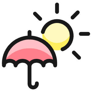 Rain Umbrella Sun Icon from Ultimate Colors - Free Set