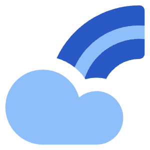 Rainbow Cloud Icon from Core Flat Set